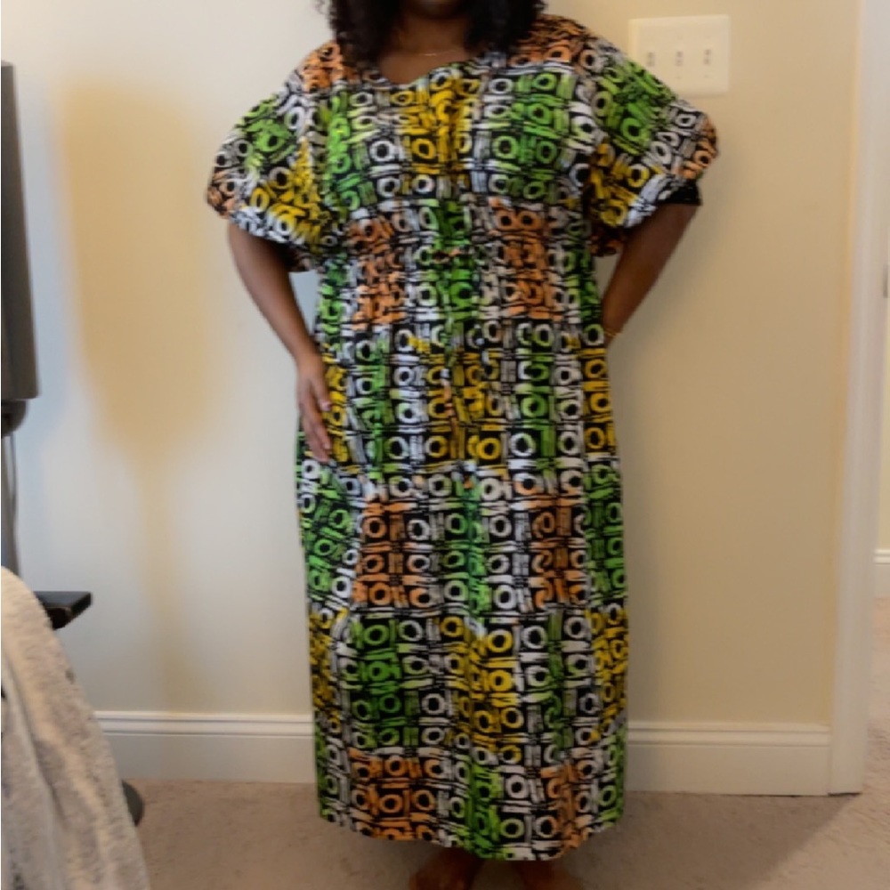 African Print Maxi Dress (Custom Made/Sewn)